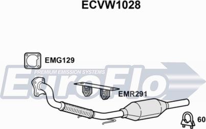 EuroFlo ECVW1028 - Catalizator aaoparts.ro