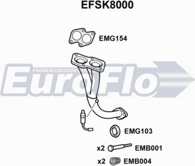 EuroFlo EFSK8000 - Racord evacuare aaoparts.ro