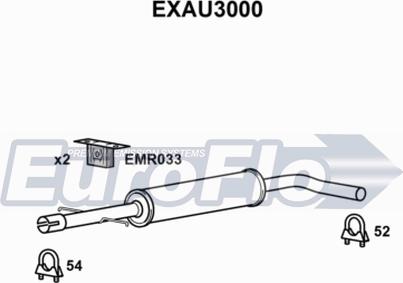 EuroFlo EXAU3000 - Toba esapamet intermediara aaoparts.ro