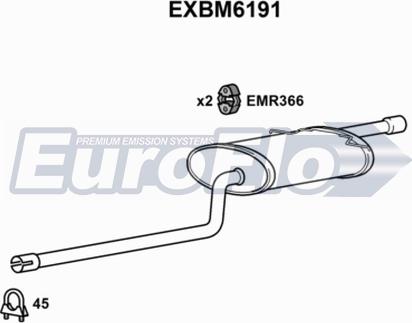 EuroFlo EXBM6191 - Toba esapament finala aaoparts.ro