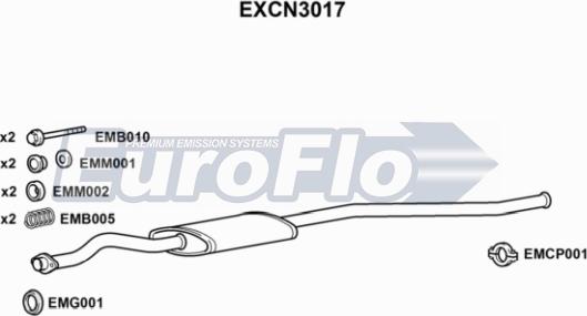 EuroFlo EXCN3017 - Toba esapamet intermediara aaoparts.ro