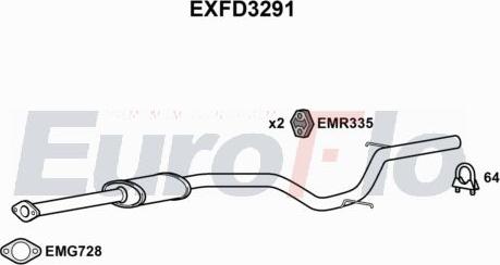 EuroFlo EXFD3291 - Toba esapamet intermediara aaoparts.ro