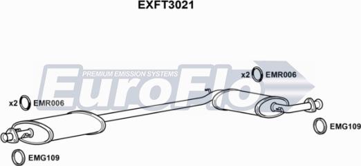 EuroFlo EXFT3021 - Toba esapamet intermediara aaoparts.ro