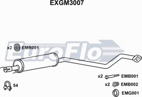 EuroFlo EXGM3007 - Toba esapamet intermediara aaoparts.ro