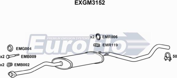 EuroFlo EXGM3152 - Toba esapamet intermediara aaoparts.ro