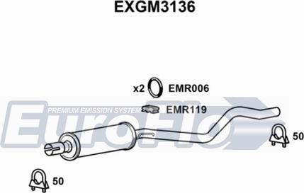 EuroFlo EXGM3136 - Toba esapamet intermediara aaoparts.ro