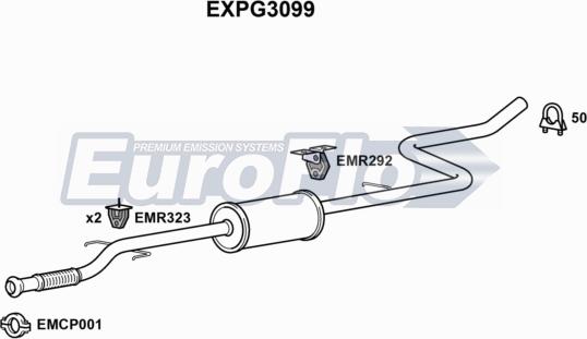 EuroFlo EXPG3099 - Toba esapamet intermediara aaoparts.ro