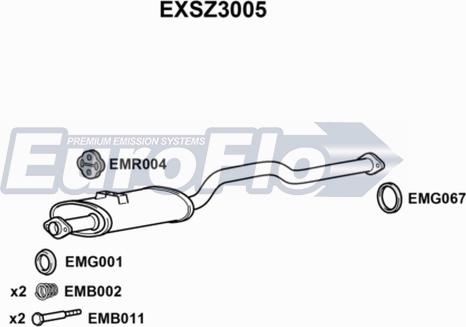 EuroFlo EXSZ3005 - Toba esapamet intermediara aaoparts.ro
