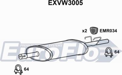 EuroFlo EXVW3005 - Toba esapamet intermediara aaoparts.ro