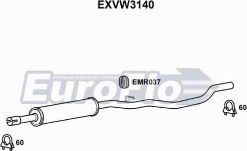 EuroFlo EXVW3140 - Toba esapamet intermediara aaoparts.ro
