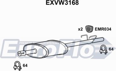 EuroFlo EXVW3168 - Toba esapamet intermediara aaoparts.ro