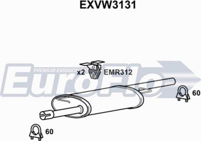 EuroFlo EXVW3131 - Toba esapamet intermediara aaoparts.ro