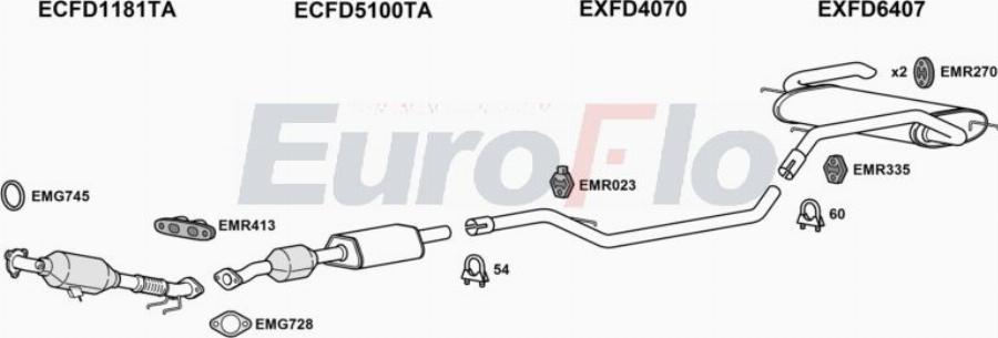 EuroFlo FDGRAC15 6001 - Sistem de esapament aaoparts.ro