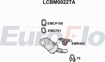 EuroFlo LCBM0022TA - Catalizator aaoparts.ro