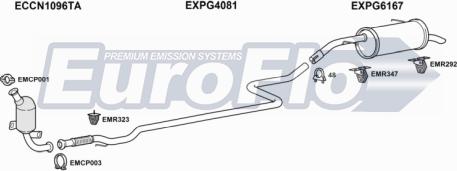 EuroFlo PG20714D 1001C - Sistem de esapament aaoparts.ro