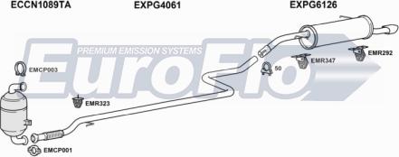 EuroFlo PG20716D 1001C - Sistem de esapament aaoparts.ro