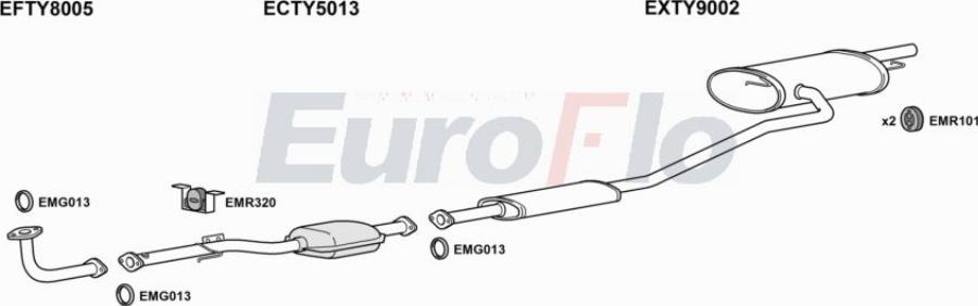EuroFlo TYAVE18 2001A00 - Sistem de esapament aaoparts.ro