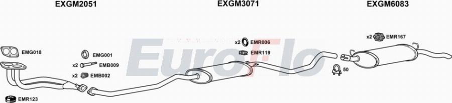 EuroFlo VLCAV18 1001A00 - Sistem de esapament aaoparts.ro