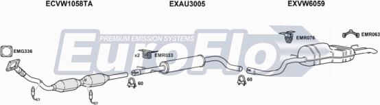 EuroFlo VWBOR18 2004 - Sistem de esapament aaoparts.ro