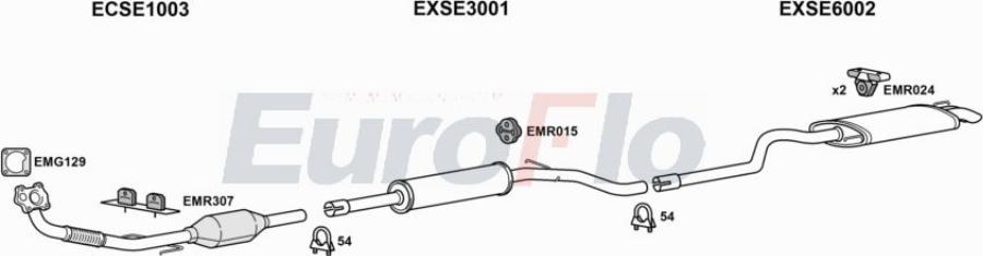 EuroFlo VWCAD19D 7004A00 - Sistem de esapament aaoparts.ro