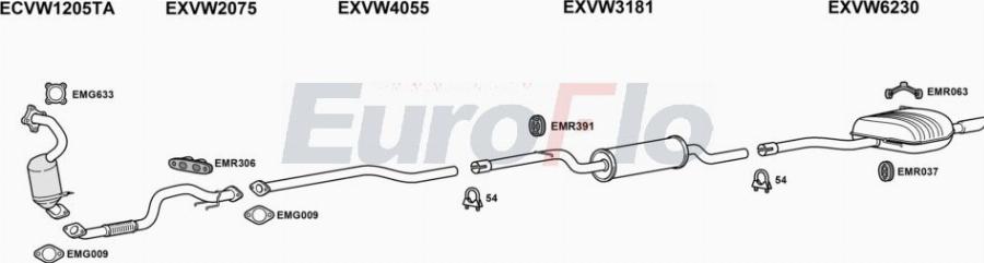 EuroFlo VWPAS14 2004 - Sistem de esapament aaoparts.ro
