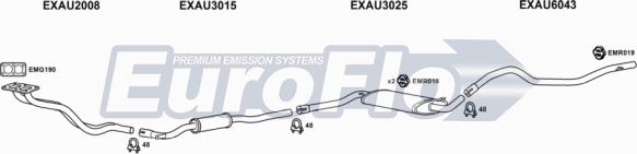 EuroFlo VWPAS16 3001A - Sistem de esapament aaoparts.ro