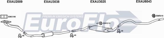 EuroFlo VWPAS16 3001B - Sistem de esapament aaoparts.ro