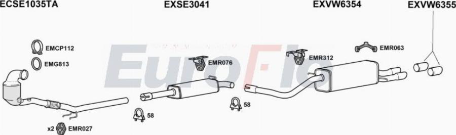 EuroFlo VWPOL18 1005 - Sistem de esapament aaoparts.ro