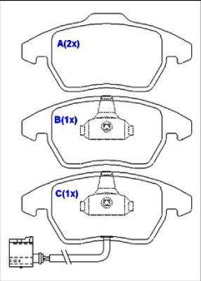 EUROREPAR 1643068280 - Set placute frana,frana disc aaoparts.ro