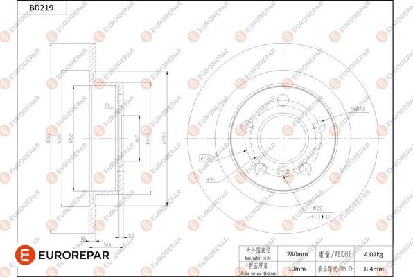 EUROREPAR 1684266180 - Disc frana aaoparts.ro