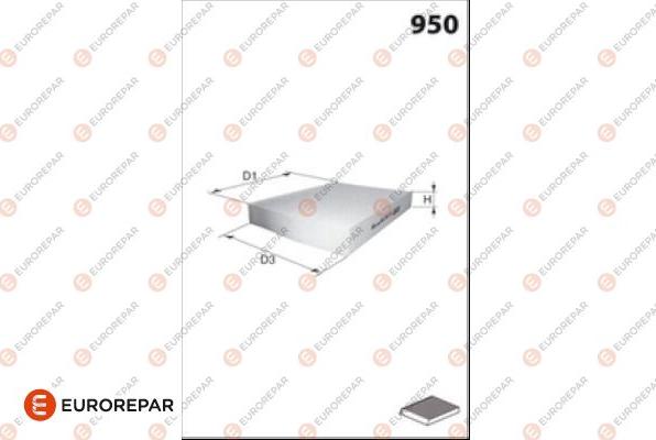 EUROREPAR 1686253680 - Filtru, aer habitaclu aaoparts.ro