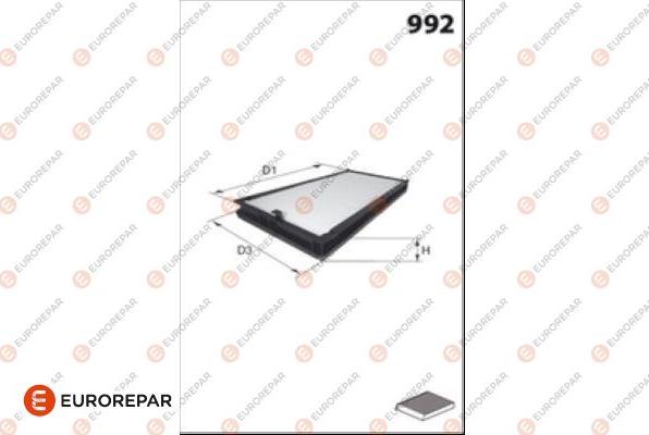 EUROREPAR 1686252980 - Filtru, aer habitaclu aaoparts.ro