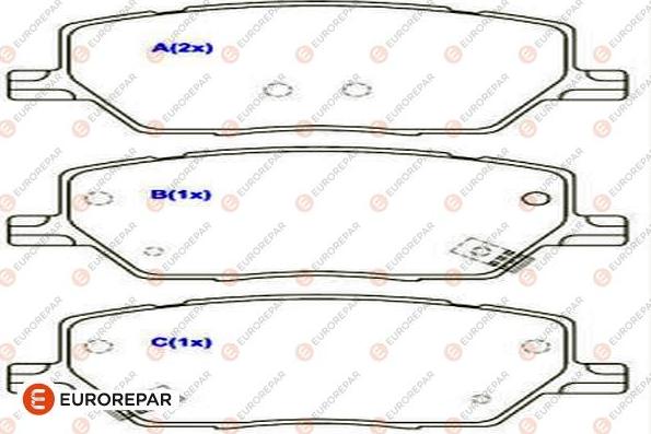 EUROREPAR 1686754880 - Set placute frana,frana disc aaoparts.ro