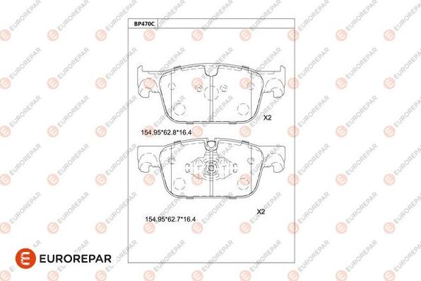 EUROREPAR 1681256780 - Set placute frana,frana disc aaoparts.ro