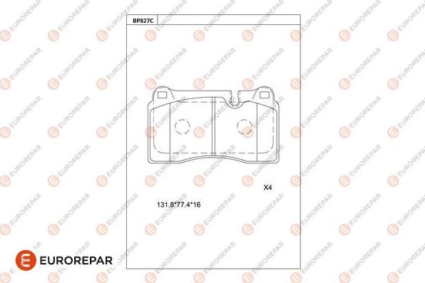 EUROREPAR 1681258880 - Set placute frana,frana disc aaoparts.ro