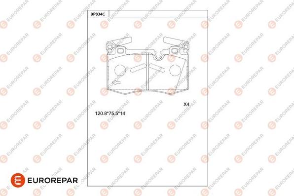 EUROREPAR 1681274080 - Set placute frana,frana disc aaoparts.ro