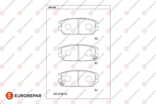 EUROREPAR 1681276980 - Set placute frana,frana disc aaoparts.ro