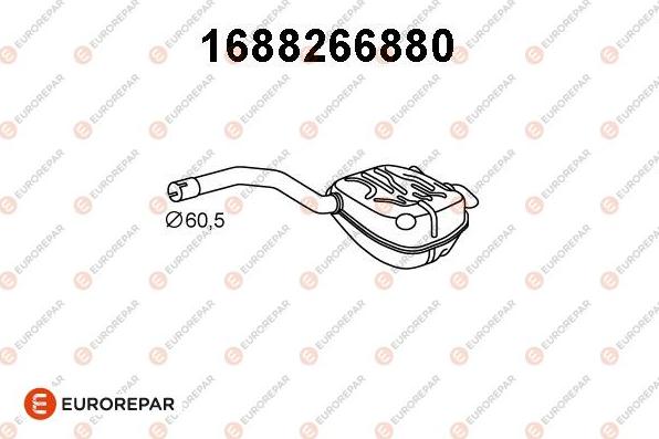 EUROREPAR 1688266880 - Toba esapament finala aaoparts.ro