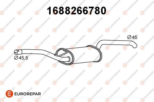 EUROREPAR 1688266780 - Toba esapament finala aaoparts.ro