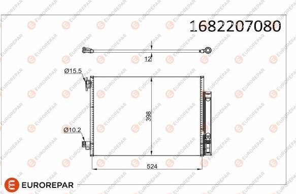 EUROREPAR 1682207080 - Condensator, climatizare aaoparts.ro