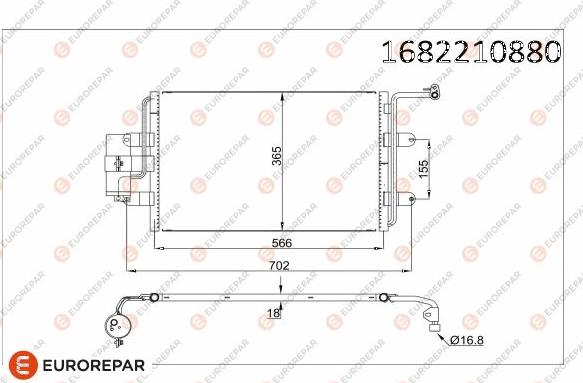 EUROREPAR 1682210880 - Condensator, climatizare aaoparts.ro