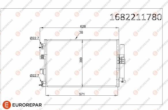 EUROREPAR 1682211780 - Condensator, climatizare aaoparts.ro