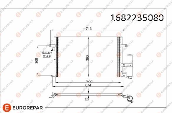EUROREPAR 1682235080 - Condensator, climatizare aaoparts.ro