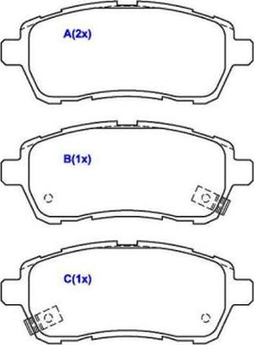 EUROREPAR 1636488880 - Set placute frana,frana disc aaoparts.ro