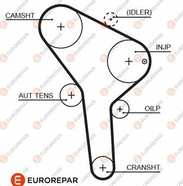 EUROREPAR 1633137780 - Curea de distributie aaoparts.ro
