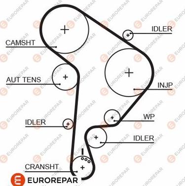 EUROREPAR 1633129480 - Curea de distributie aaoparts.ro