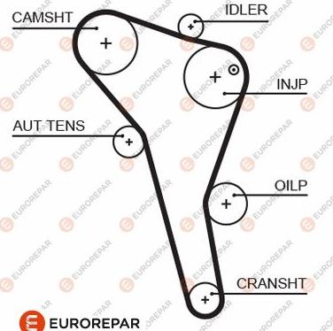 EUROREPAR 1633129180 - Curea de distributie aaoparts.ro