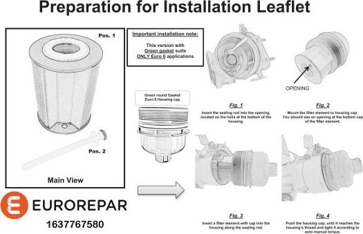 EUROREPAR 1637767580 - Filtru ulei aaoparts.ro