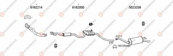 EUROREPAR EXH101039 - Sistem de esapament aaoparts.ro
