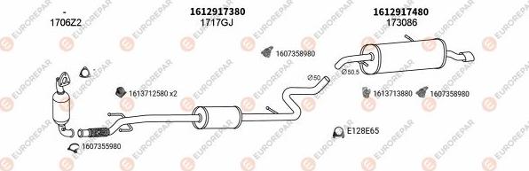 EUROREPAR EXH101878 - Sistem de esapament aaoparts.ro